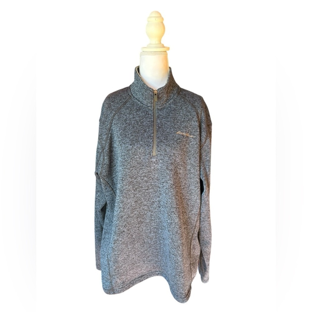Eddie Bauer Men’s 1/4 Zip Blue Pullover Sweater Size XL Outdoors Casual